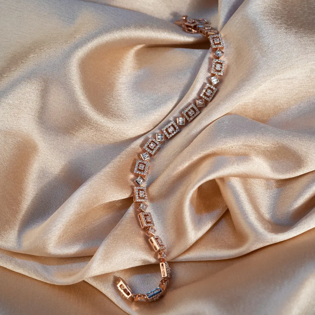 Square Tennis Bracelet