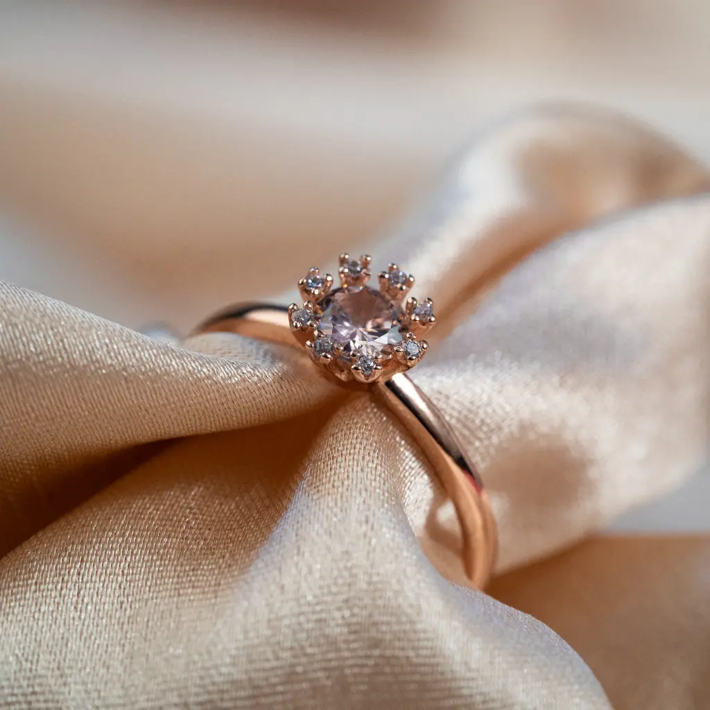 [R002] Pink stone Ring