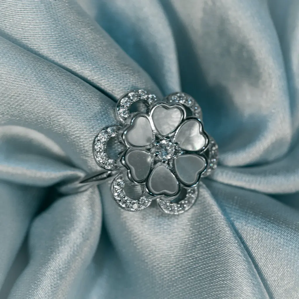 [R019-2] Sea shell flower Ring