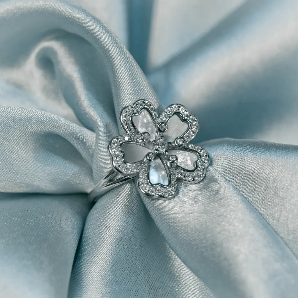 [R019-3] Sea shell flower Ring