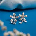 Flower studs with drop