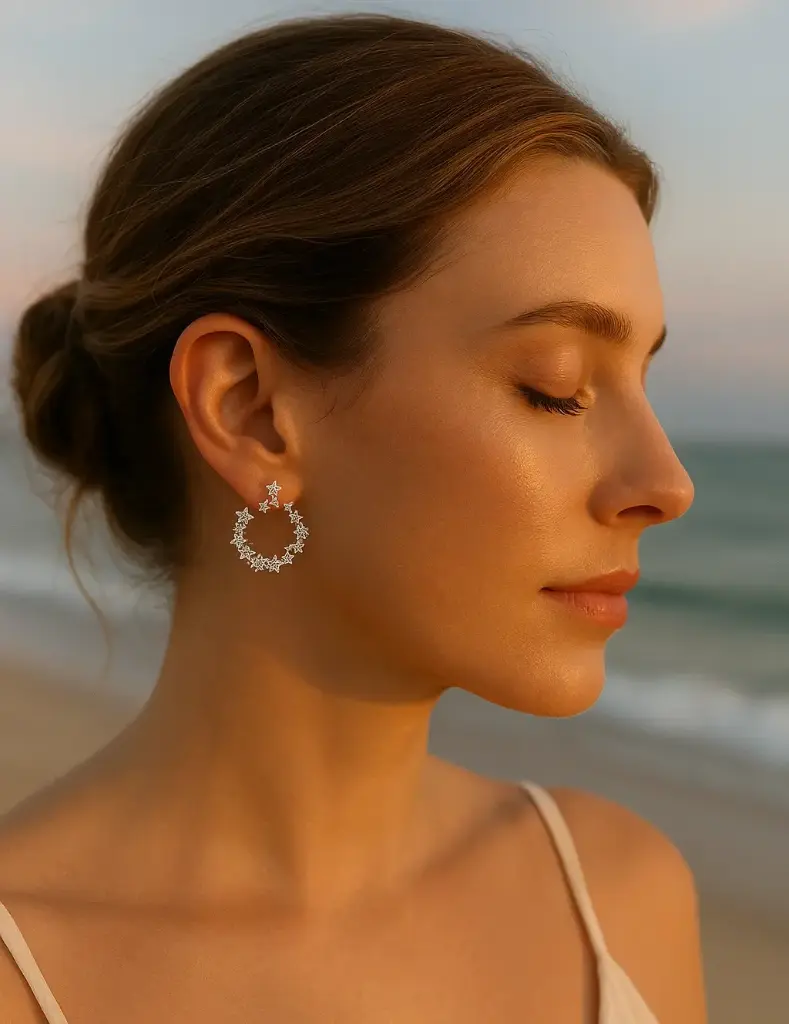 [T012 (RG)] Circle Tops (Rose Gold)