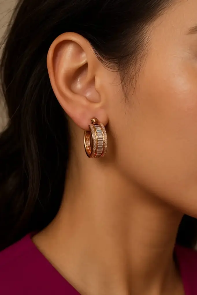 [T014 (RG)] Square shaped Tops (Rose Gold)