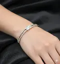 Double layer zircon Kada Bracelet