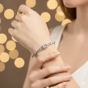 Double layer all cz stone Kada Bracelet