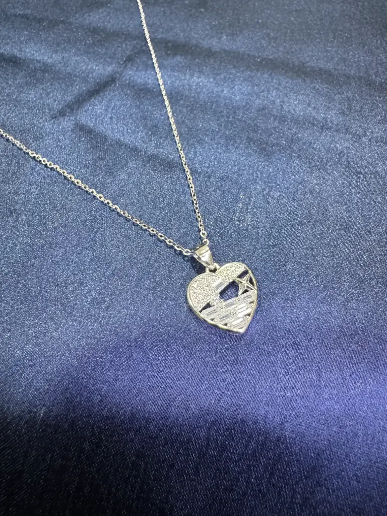 Heart Cz stone Chain Pendant