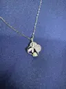 Butterfly Pearl Cz piece Chain Pendant