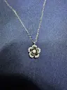 Black flower Pearl Chain Pendant
