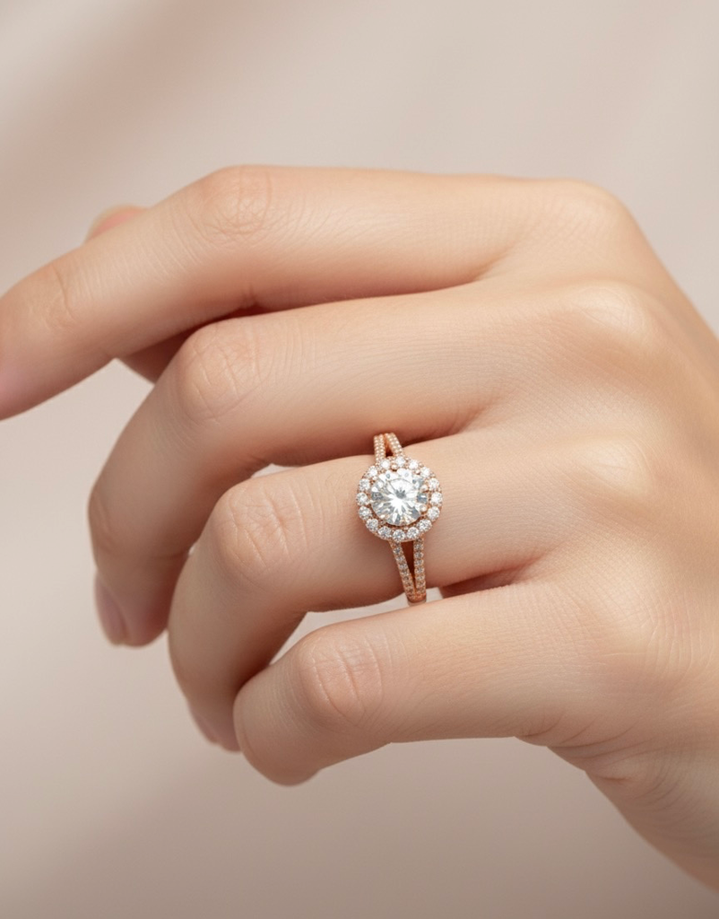 [R040(6)] Solitaire Diamond Ring  (US 6)