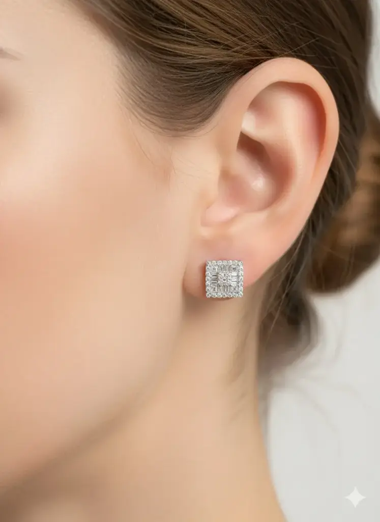 Square zircon Tops