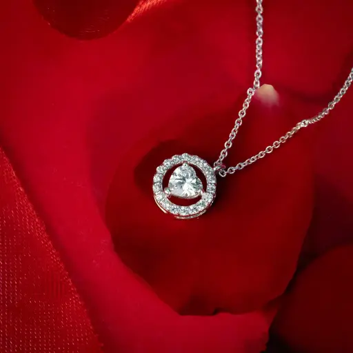 [PN3012] Heart Stone Necklace