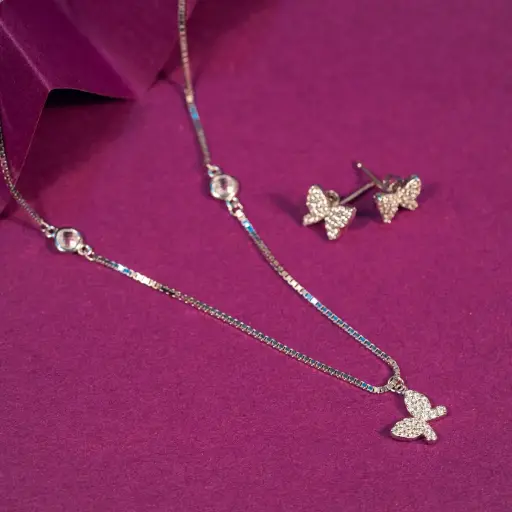 [PN1009] Butterfly pendant Set