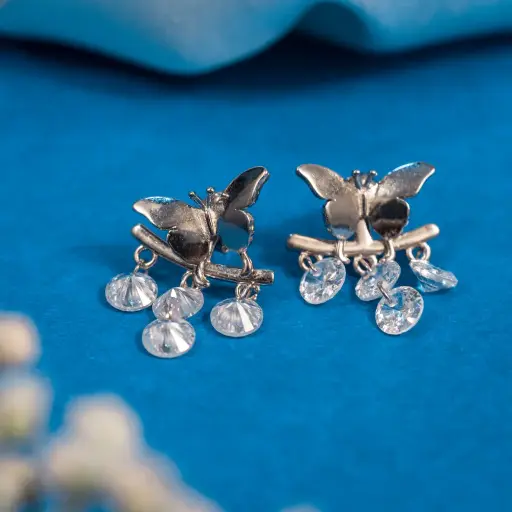 [T004] 2 in 1 Butterfly Earrings
