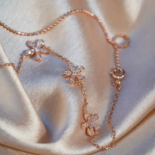 [BR008] Double Layer Flower Bracelet