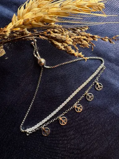 [BR001-Peace] Peace Tennis Bracelet