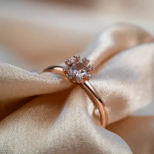 [R002] Pink stone Ring