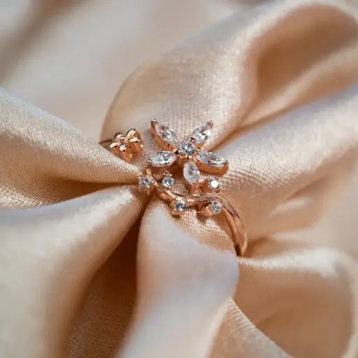 [R020] Flower Leaf Ring