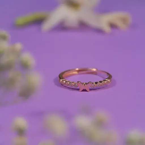 [R021] Butterfly Adjustable Ring