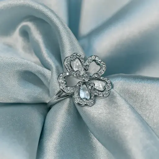 [R019-3] Sea shell flower Ring