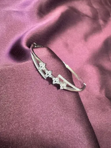 [BR036] Double layer flowers Kada Bracelet