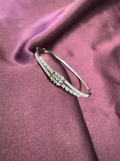 Double layer all cz stone Kada Bracelet