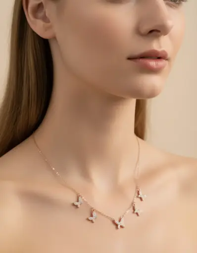 [C0002-6] Butterfly charms Necklace
