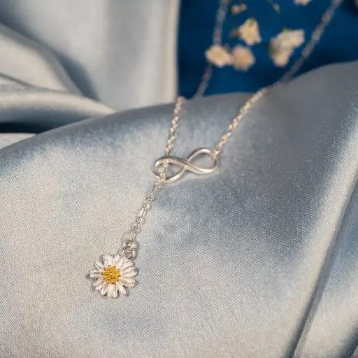 [CP1008] Infinity Flower Necklace
